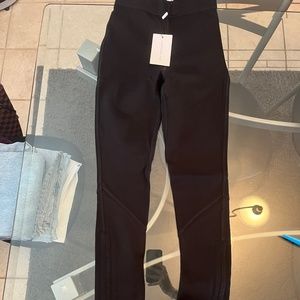 Something Navy Black Leggings with Zipper Slits